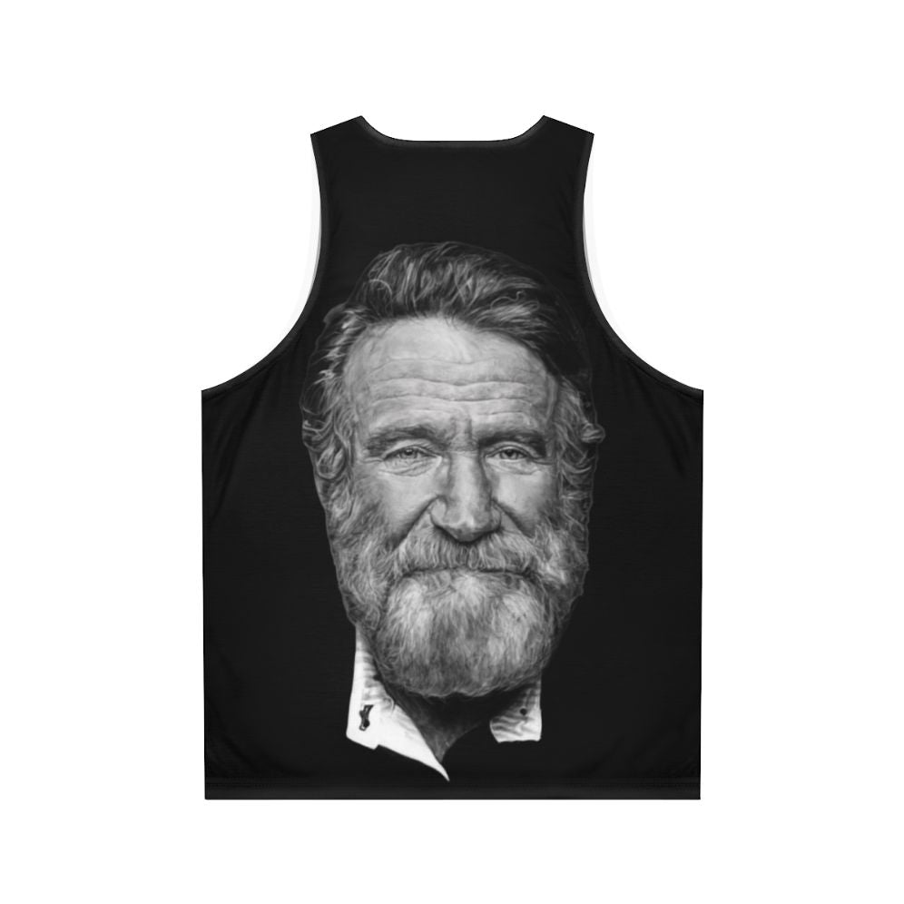 Unisex Robin Williams Portrait Tank Top - Back