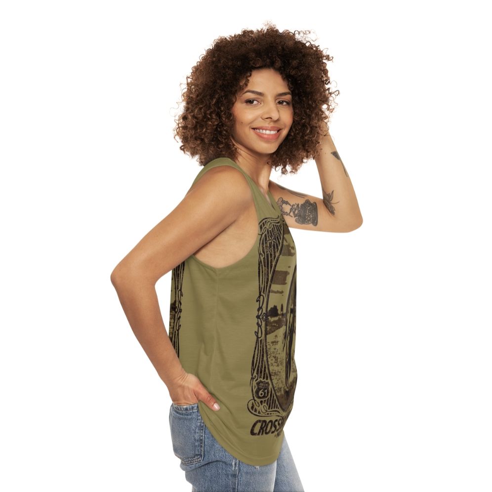 Crossroad Blues Unisex Tank Top - women side