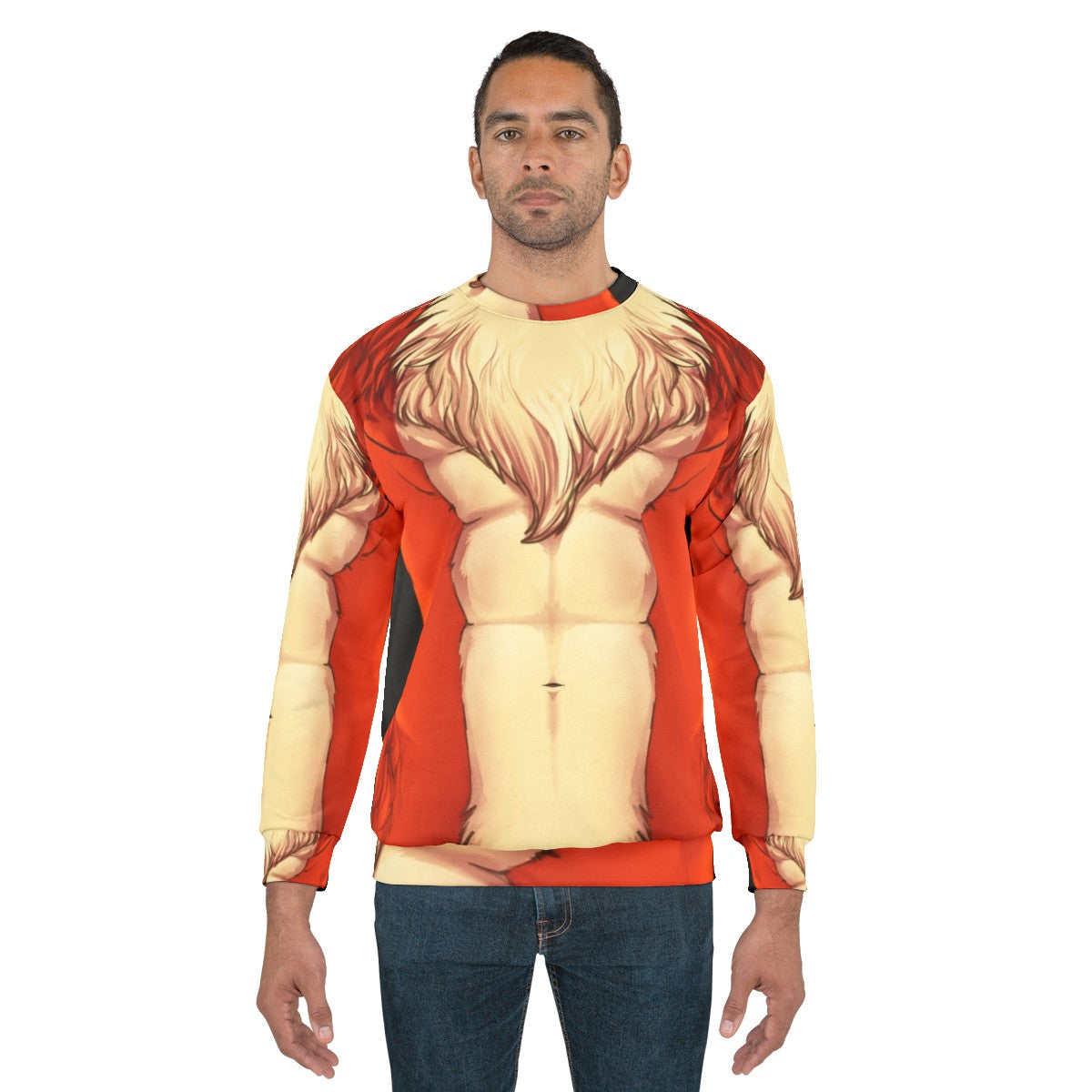 Foxy Fox Sweatshirt featuring an anthropomorphic fox design - men