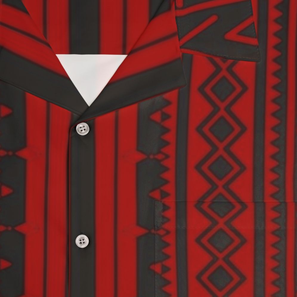 Ifugao Weave Hawaiian Shirt with Vibrant Tribal Patterns - Detail