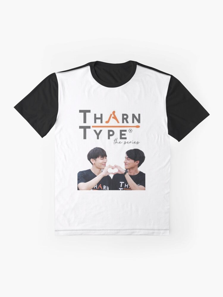 TharnType The Series Thai BL Drama Graphic T-Shirt with Mew and Gulf - Flat lay