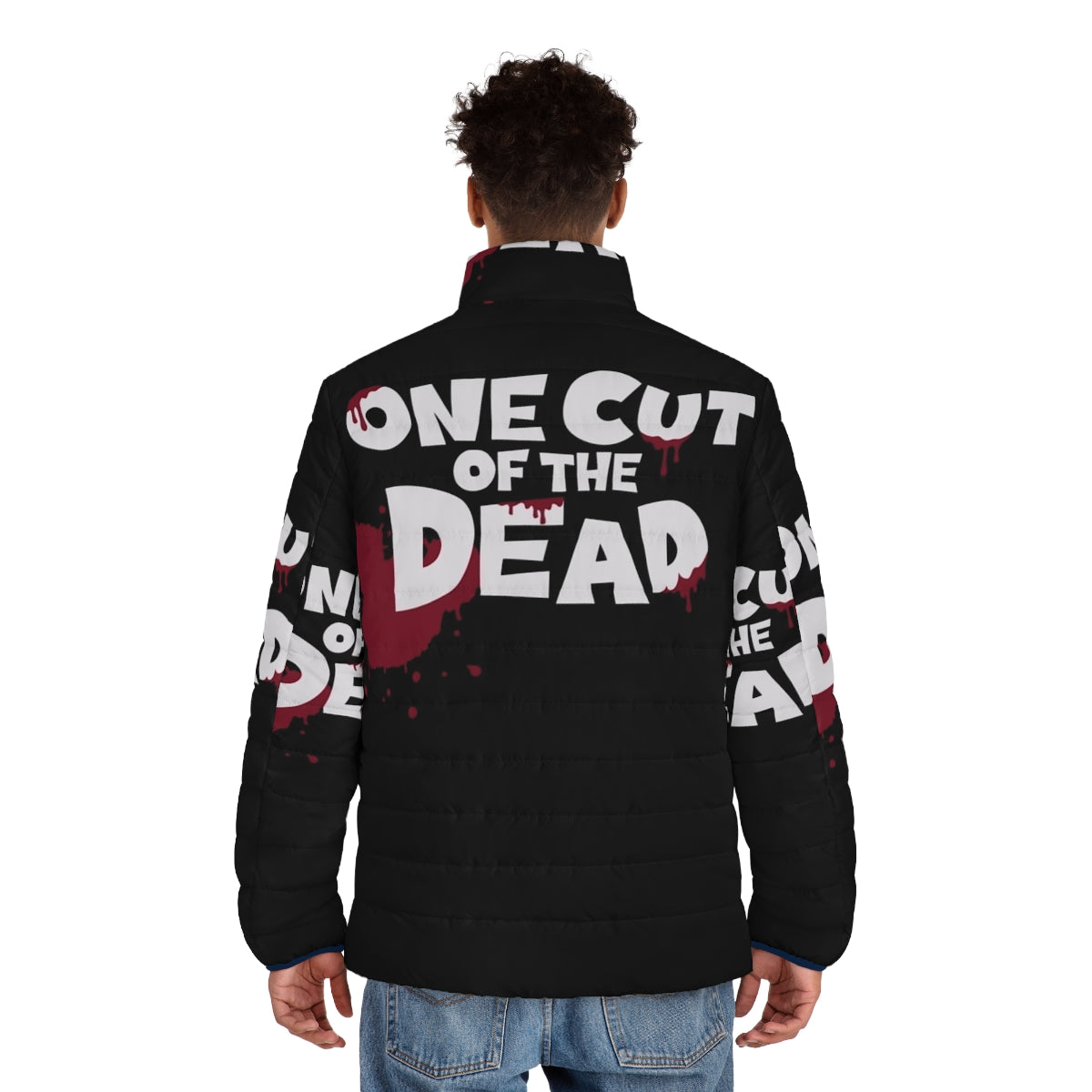 One Cut of the Dead zombie movie puffer jacket - men back