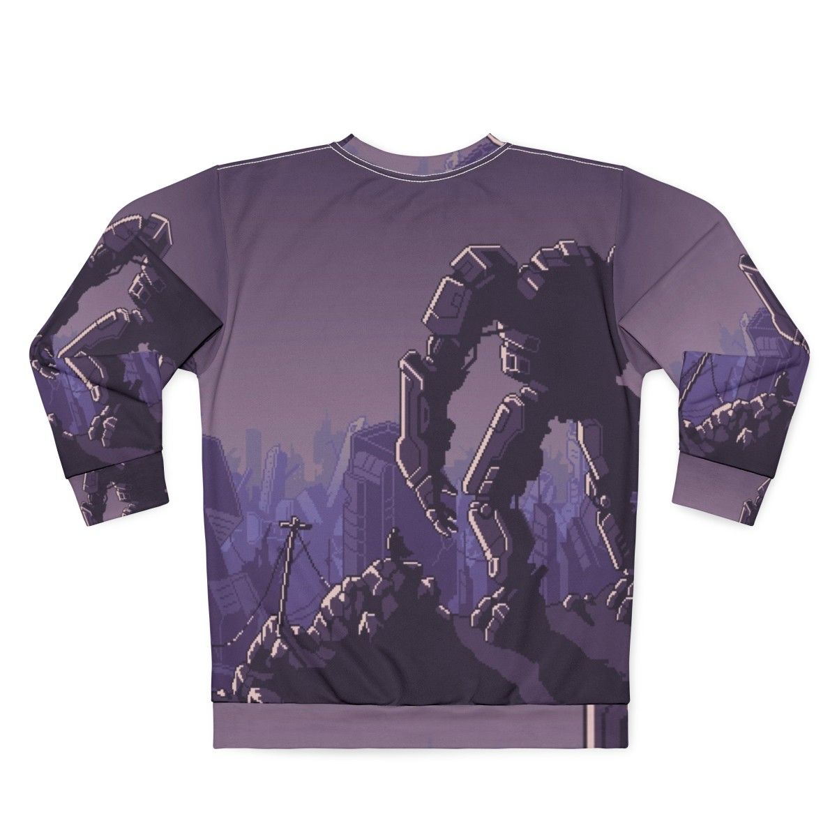 Into the Breach Mecha Sweatshirt with Sci-Fi Gaming Design - Back