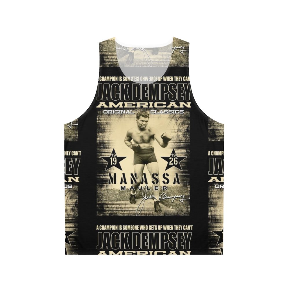 Unisex boxing tank top with vintage heavyweight fighter design