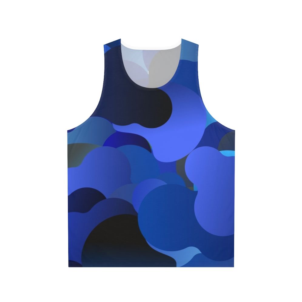 Blue camouflage unisex tank top