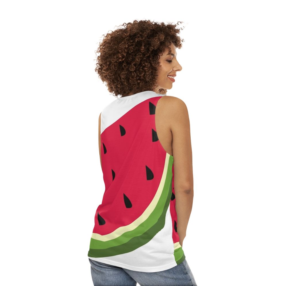 Watermelon Design Unisex Tank Top - women back