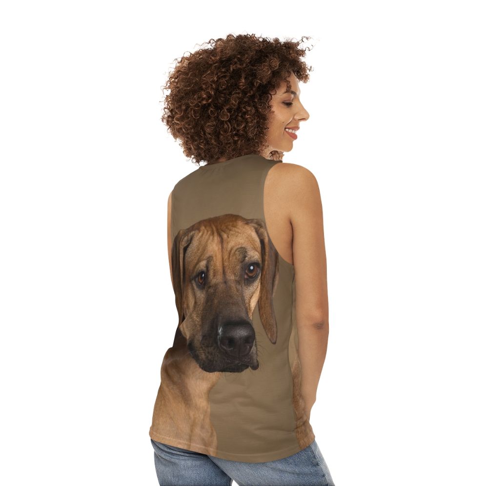 Rhodesian Ridgeback Dog Portrait - women back