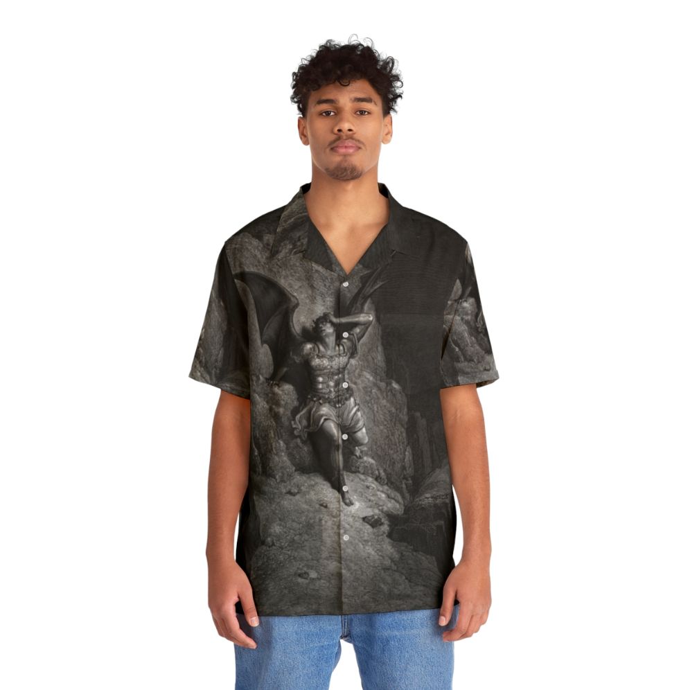 Gustave Dore's The Fall of Satan 1866 Hawaiian Shirt - People Front