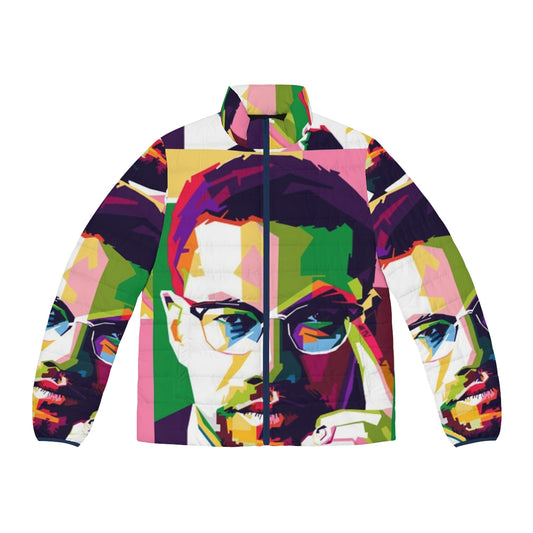 Malcolm X Puffer Jacket - Celebrating Black History and Civil Rights