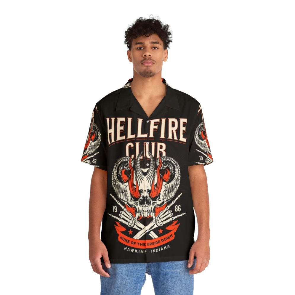 Hellfire Club Hawaiian Shirt 2 - Stranger Things Inspired 1980s Style Shirt - People Front