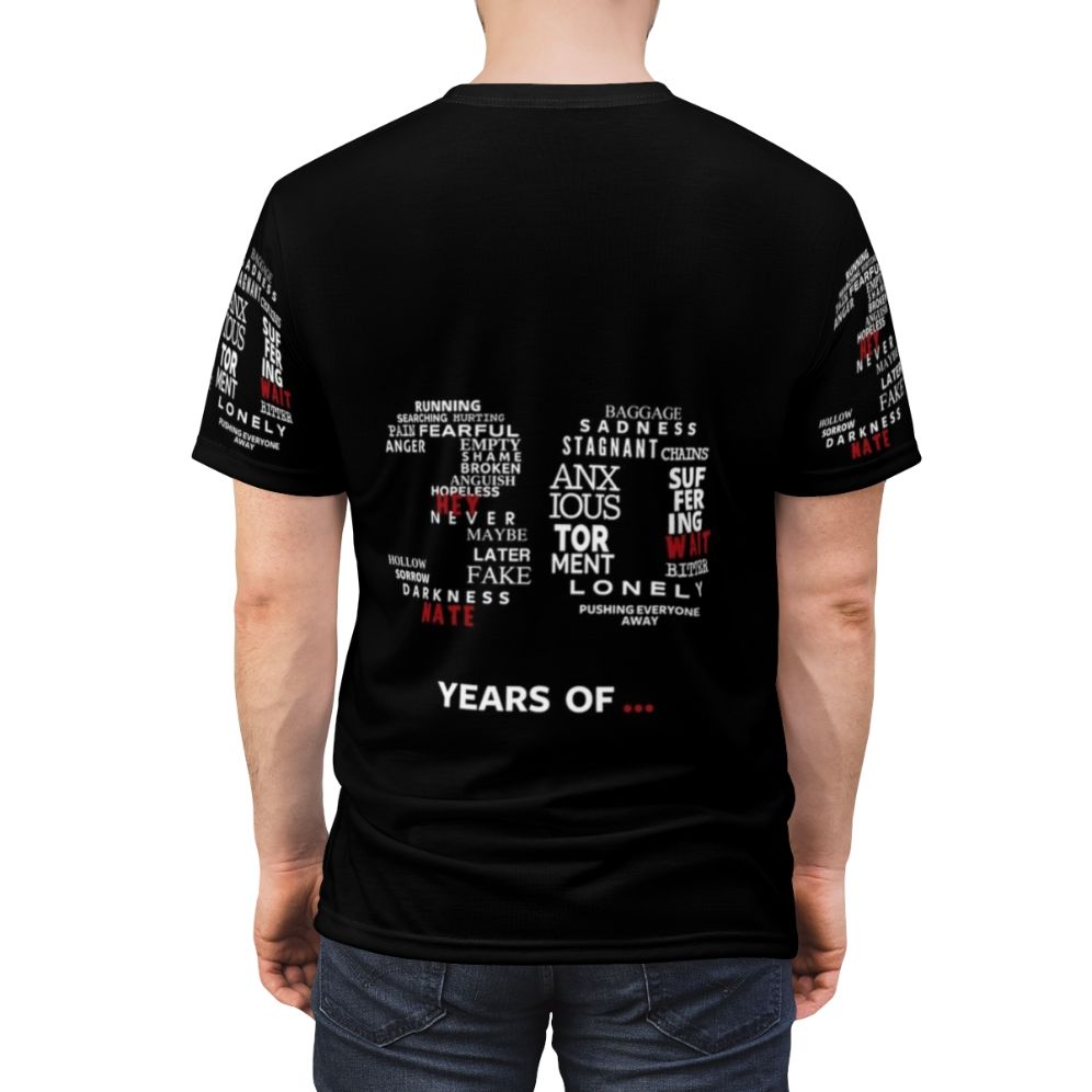 Premium AOP T-shirt inspired by NF's music and lyrics - men back