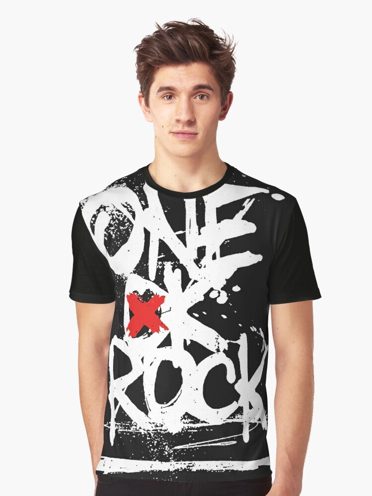 One Rock Grunge White Box Graphic T-Shirt - Men