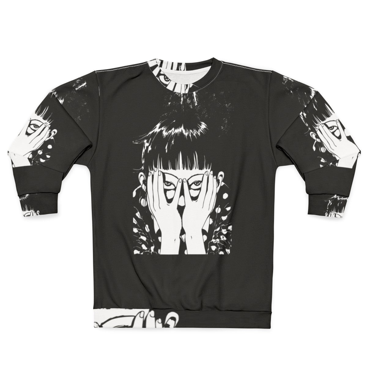 Suehiro Maruo inspired horror anime graphic pullover sweatshirt