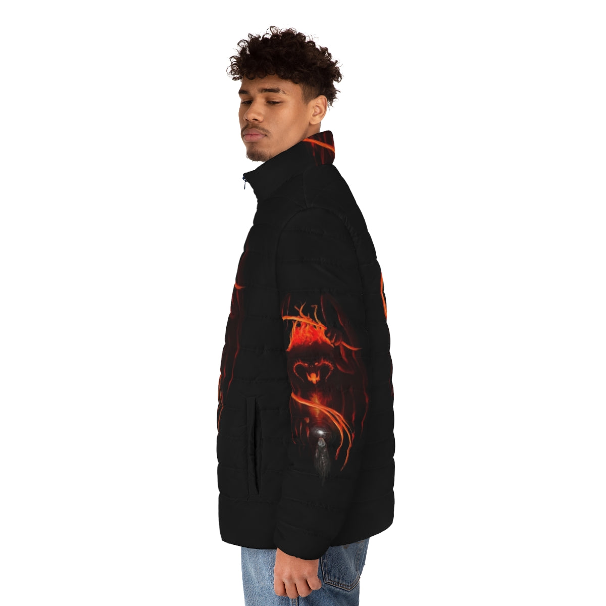 Balrog Puffer Jacket - Lord of the Rings inspired winter outerwear - men side left