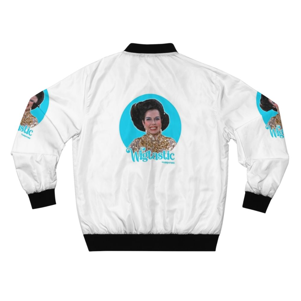 Ann Miller campy bomber jacket, featuring a retro and flamboyant design for the gay icon fan - Back