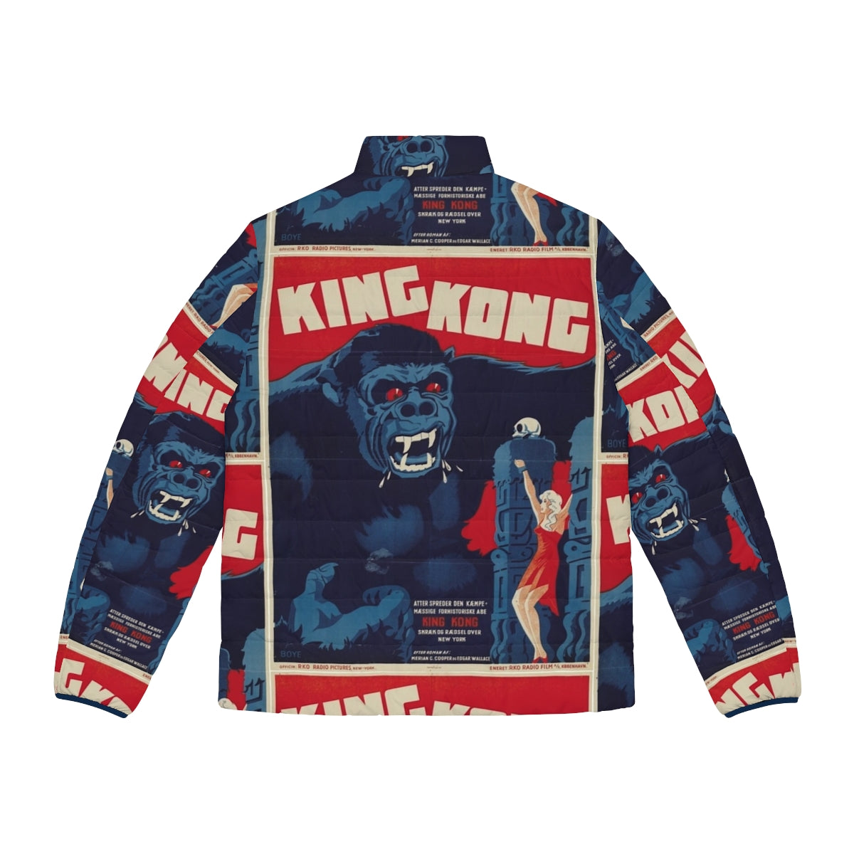 Vintage King Kong Monster Puffer Jacket - Back