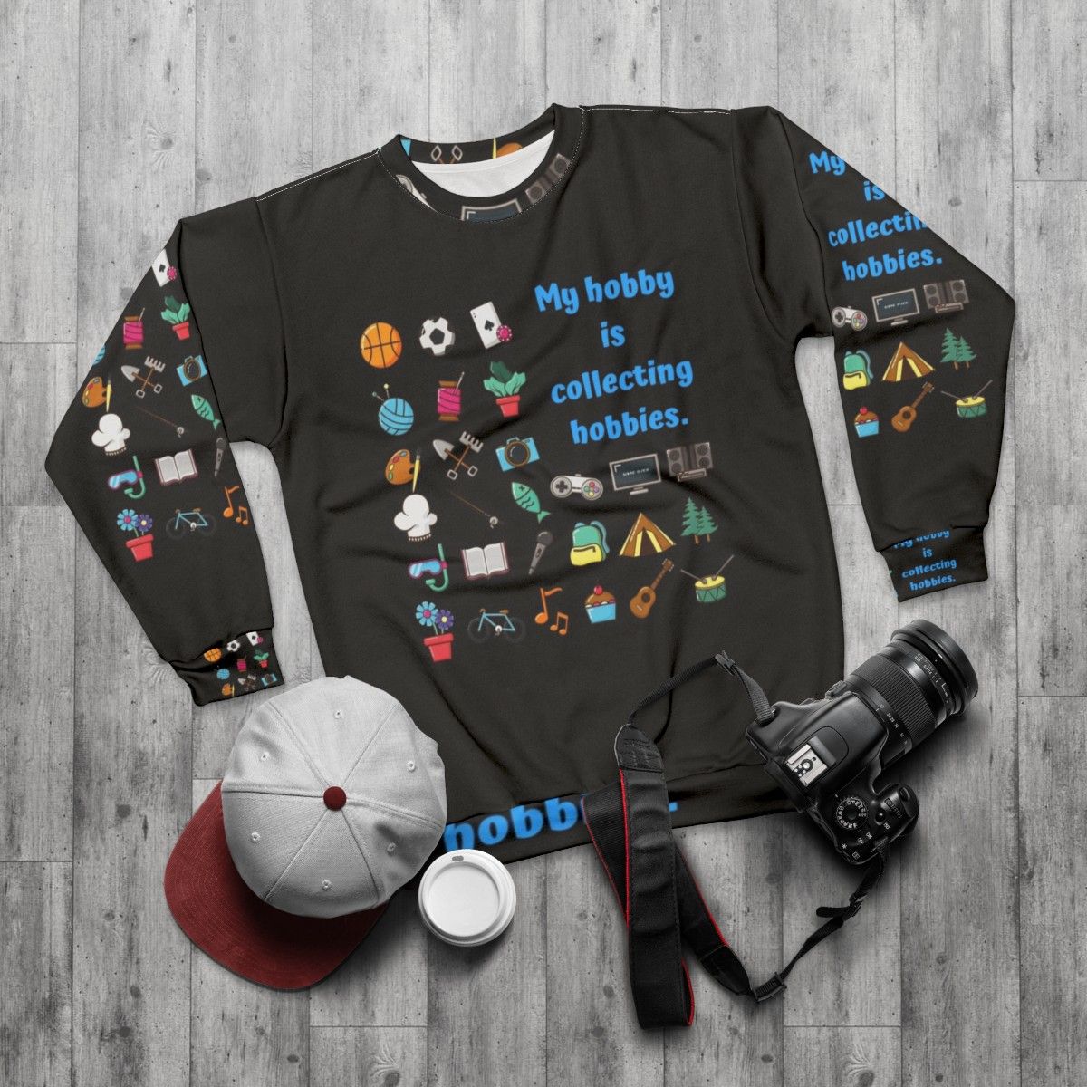 Hobby Collecting Sweatshirt - flat lay