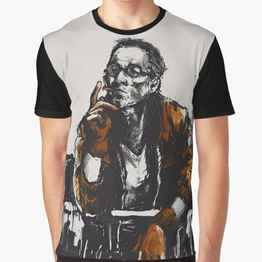 Disco Elysium "Something of a Ritual" Graphic T-Shirt featuring the character Kim Kitsuragi