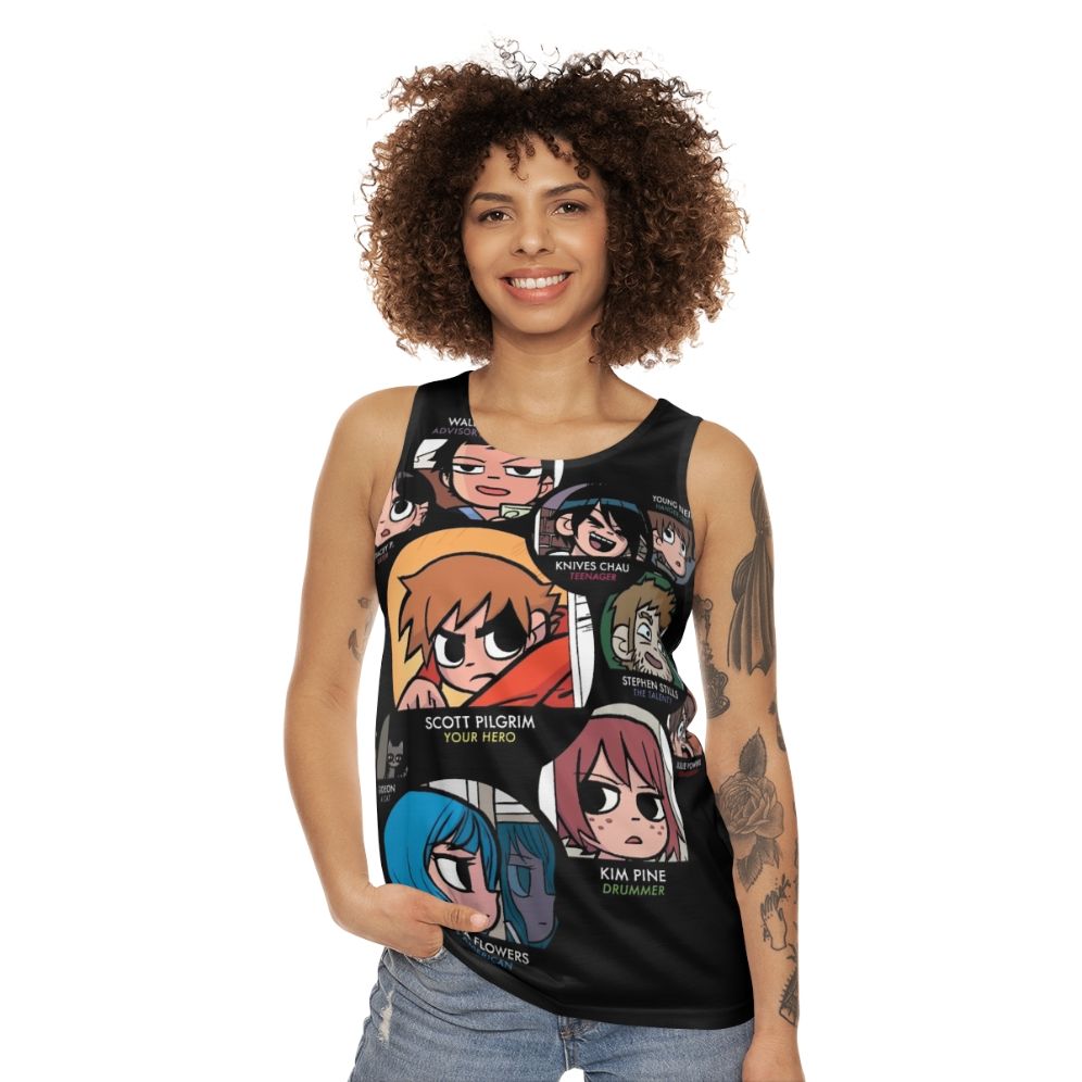 Scott Pilgrim Characters Unisex Tank Top - women