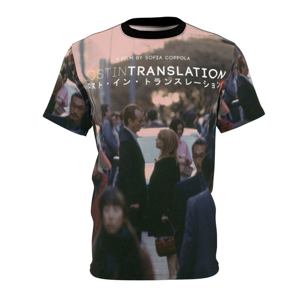 Artistic T-shirt design featuring a reference to the classic film "Lost in Translation"