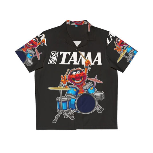 Animal Drummer from The Muppets Show wearing a Hawaiian shirt