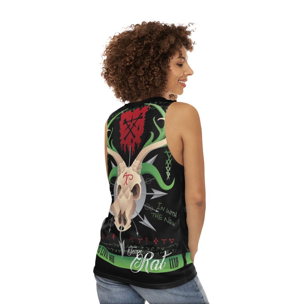 Chaos War Horned Rat Skaven Team Unisex Tank Top - women back