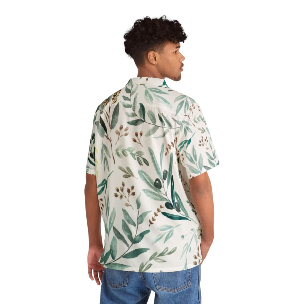 Boho Eucalyptus Leaves Pattern Hawaiian Shirt - People Back