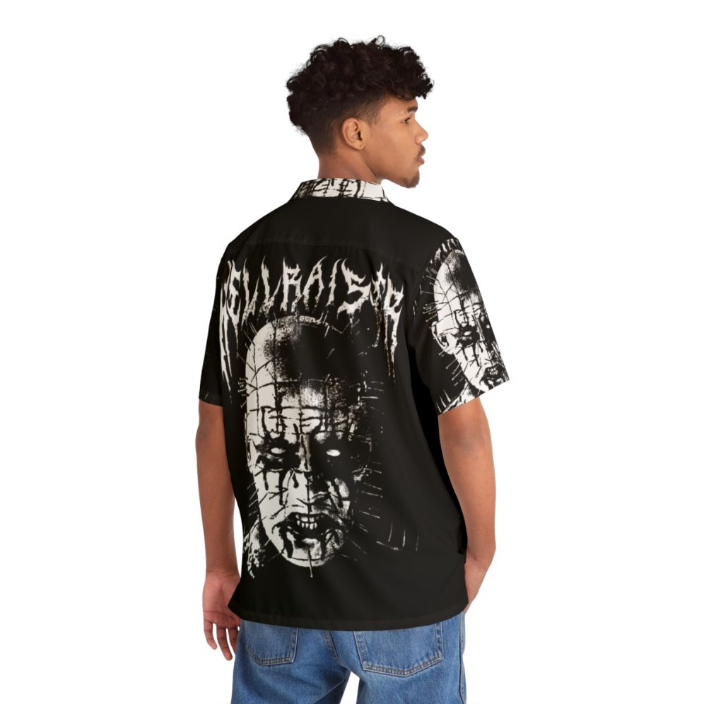 Black metal Hawaiian shirt with Pinhead from Hellraiser - People Back