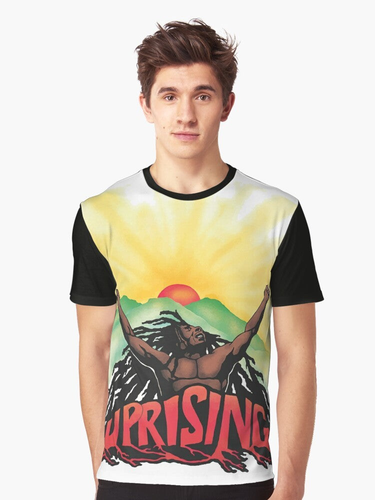 Bob Uprising Reggae Music Graphic T-Shirt - Men