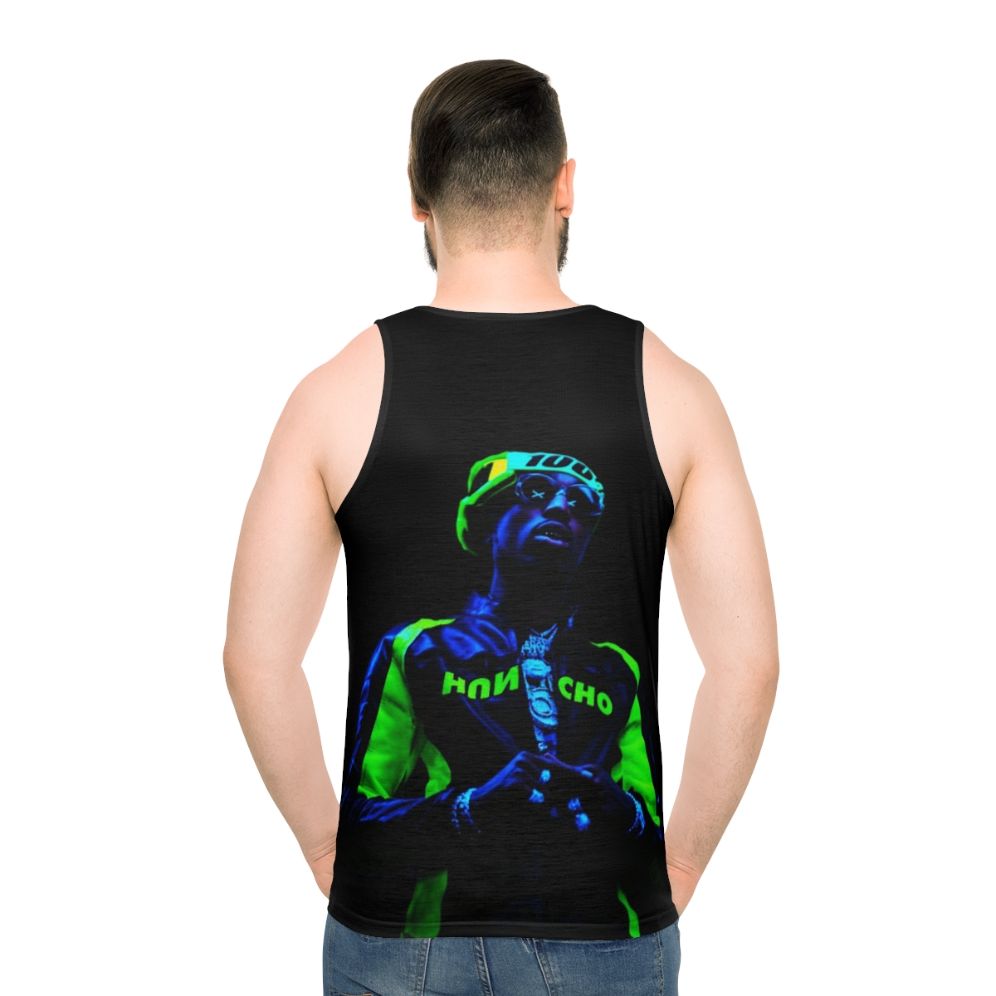 Quavo Unisex Neon Green Tank Top - men back