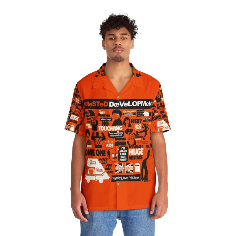 Arrested Development Hawaiian Shirt with Comedy TV Show Imagery - Lifestyle