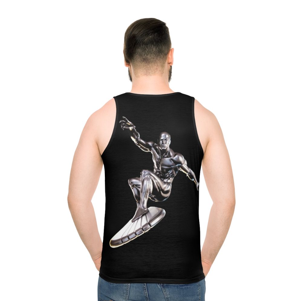 Silver Surfer Unisex Tank Top featuring Norrin Radd, the Herald of Galactus - men back