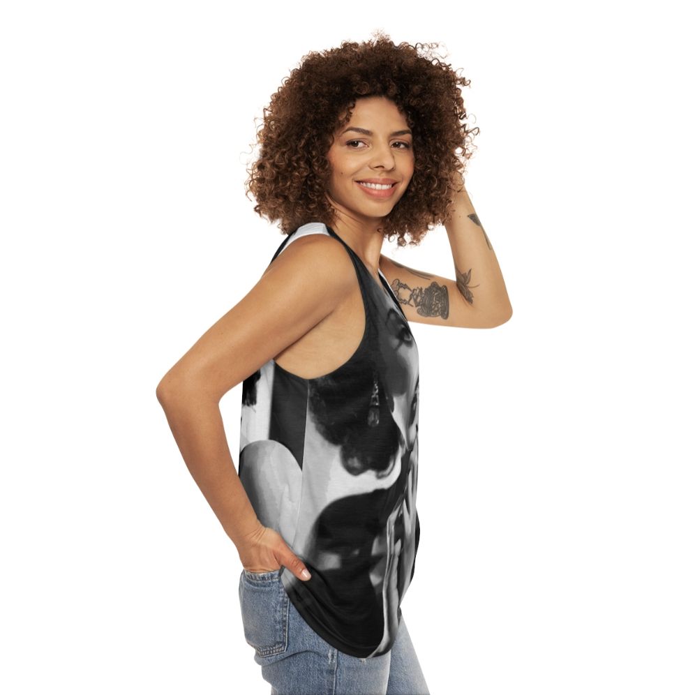 Vintage Hedy Lamarr Portrait Unisex Tank Top - women side