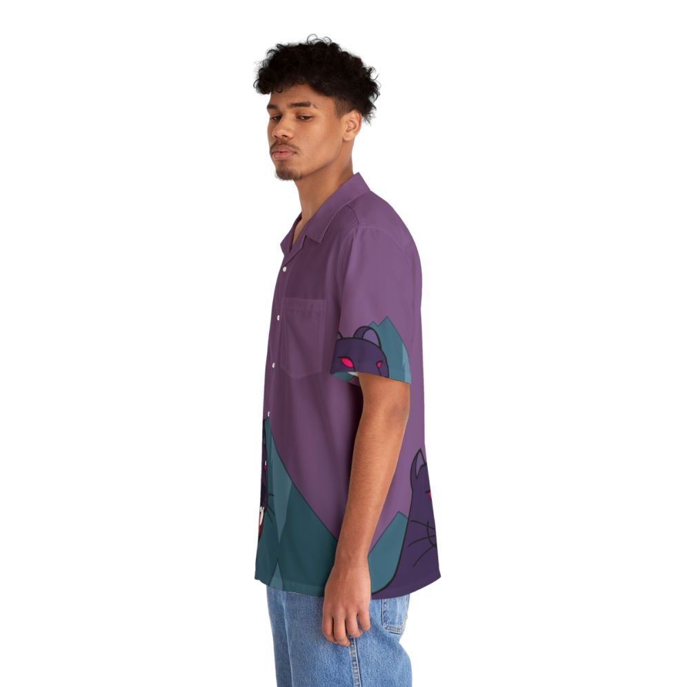 Panther Dark Violet Gravity Falls Hawaiian Shirt - People Left