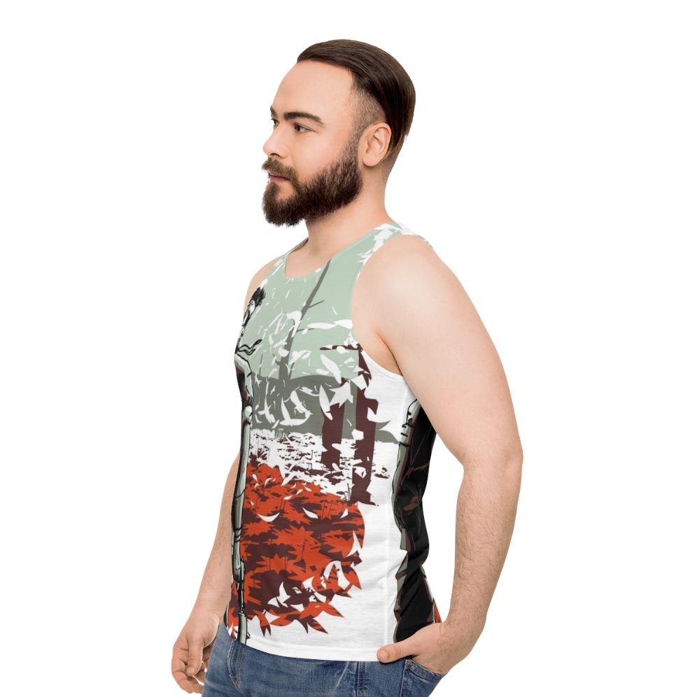 Unisex Big Boss Metal Gear Snake Graphic Tank Top - men side