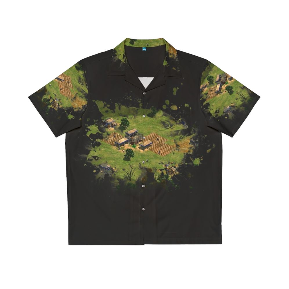 Vintage Gaming Hawaiian Shirt with Age of Empires Art