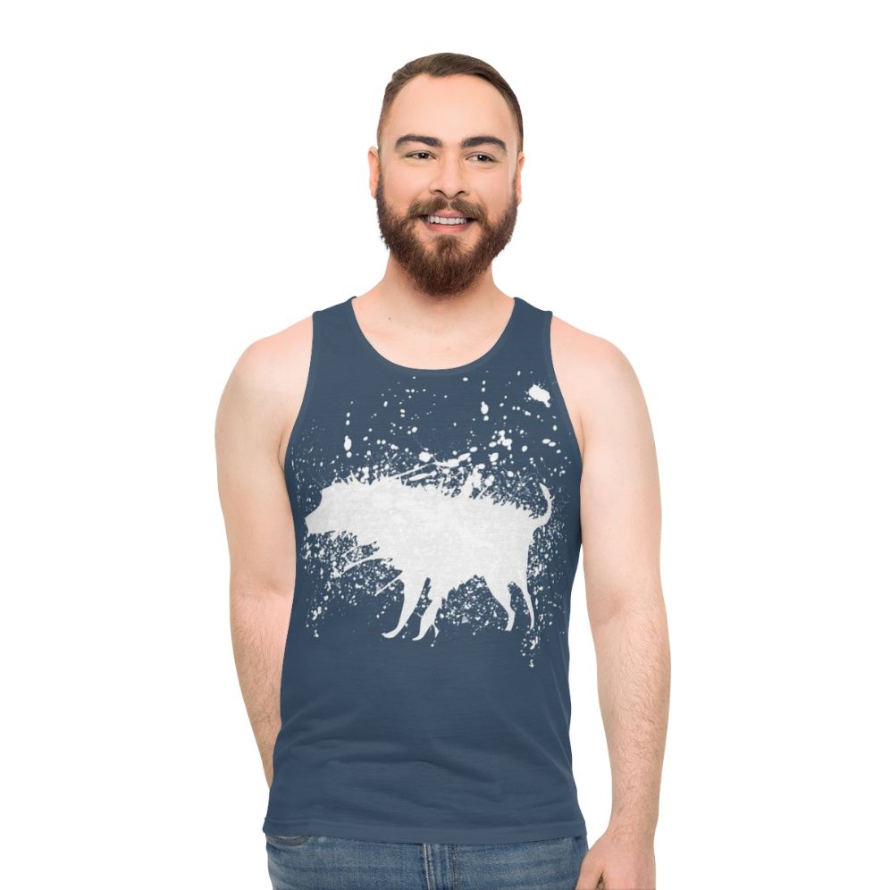 Banksy Splash Dog Unisex Tank Top - men