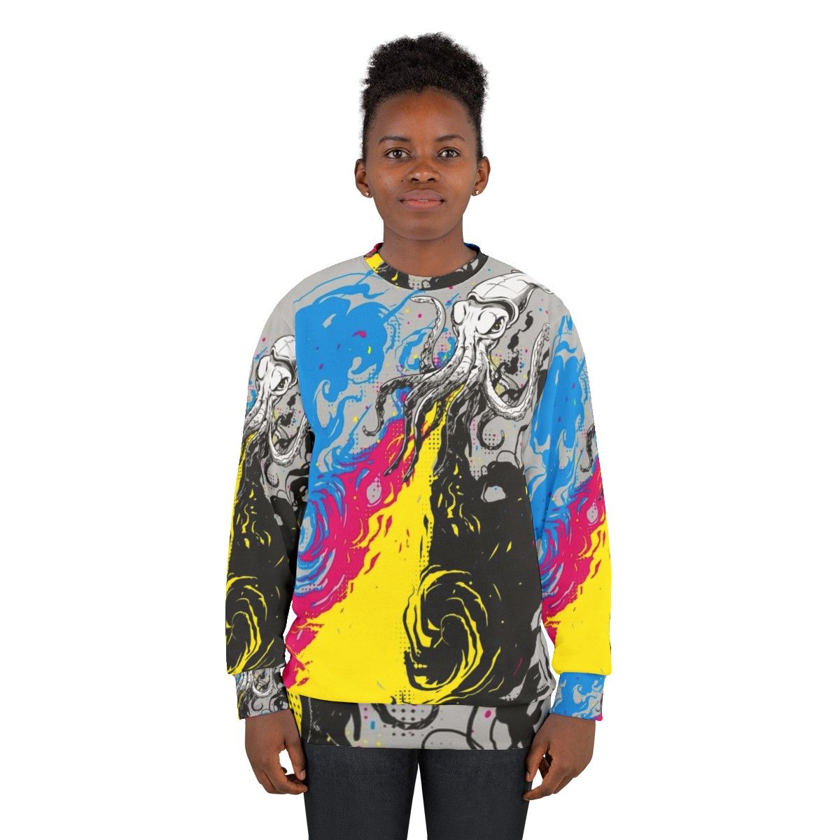 Escape Sweatshirt - Colorful digital fantasy apparel - women