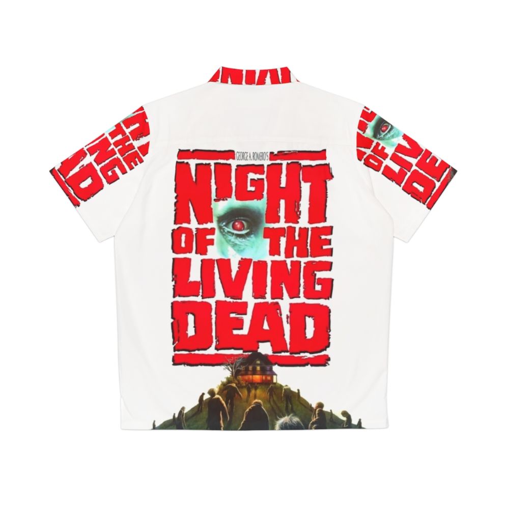 Night Of The Living Dead Hawaiian Shirt featuring zombies and horror movie elements - Back