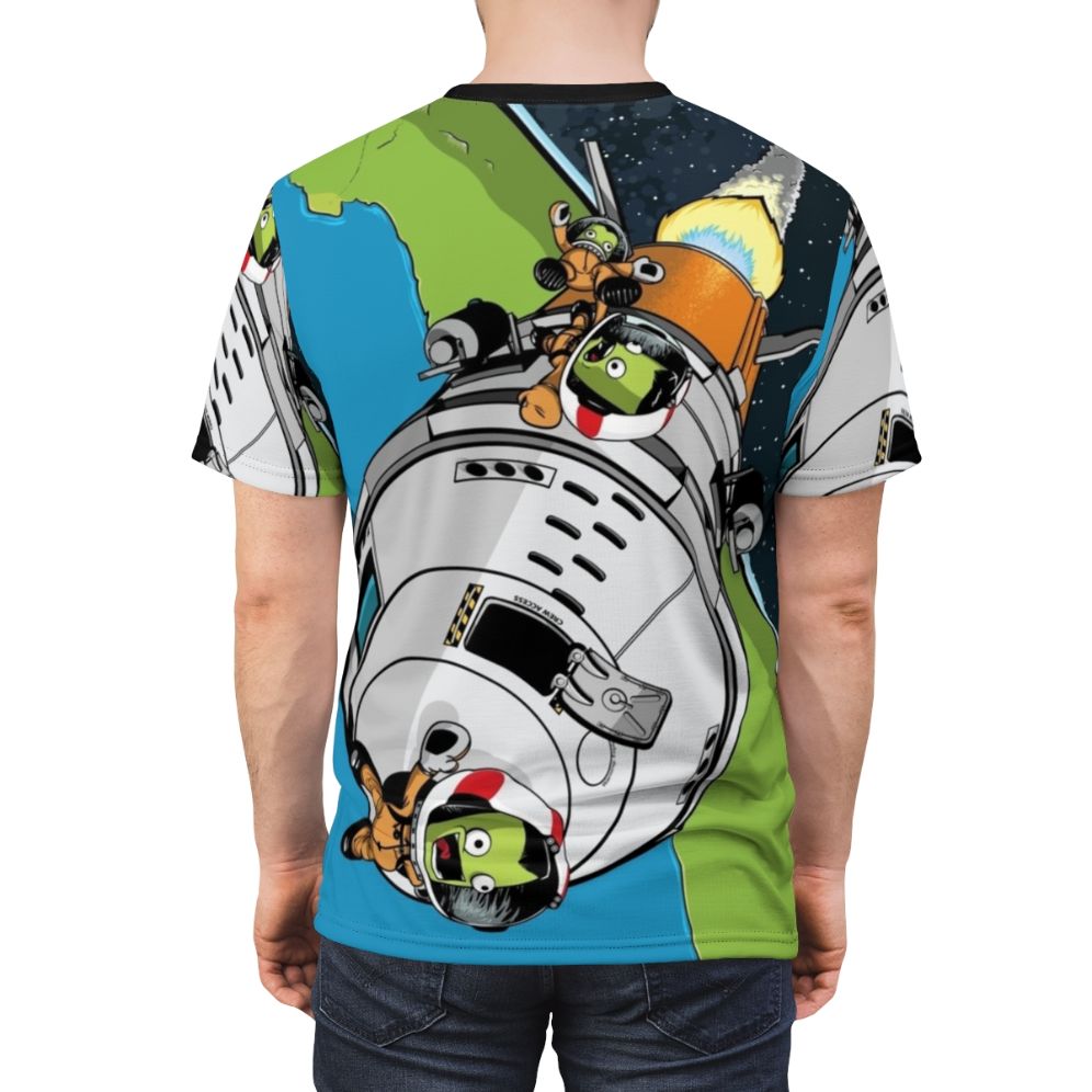 Galactic Spacecraft Vector Art T-Shirt - men back