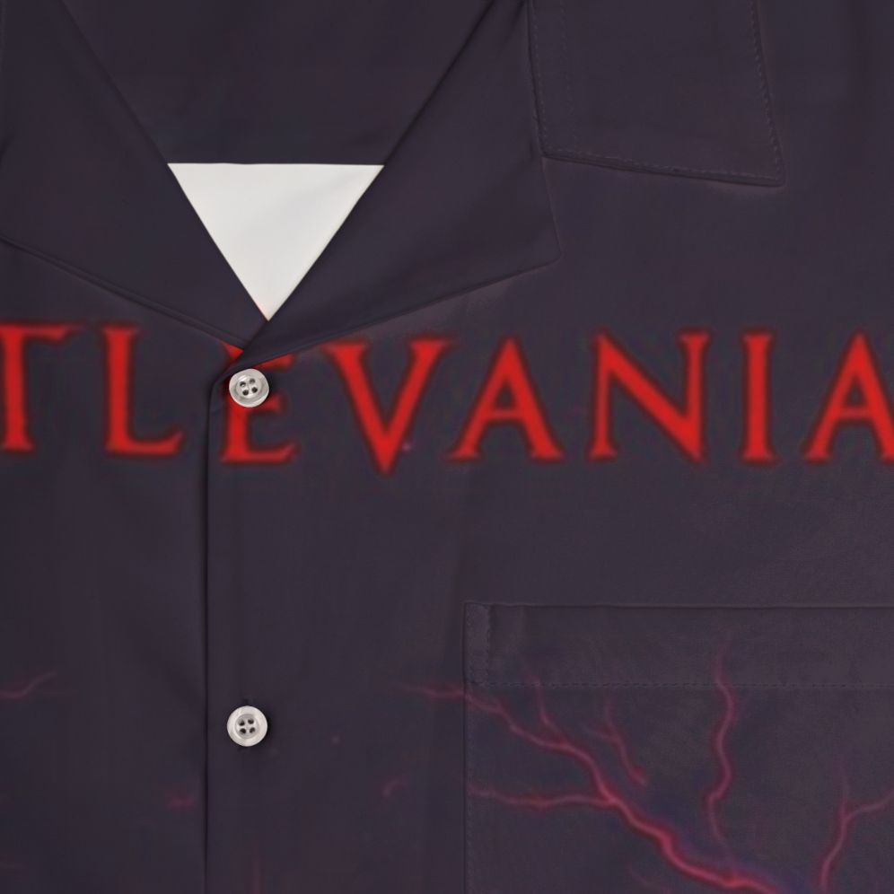 Castlevania Alucard Infernal Dark Hawaiian Shirt - Detail