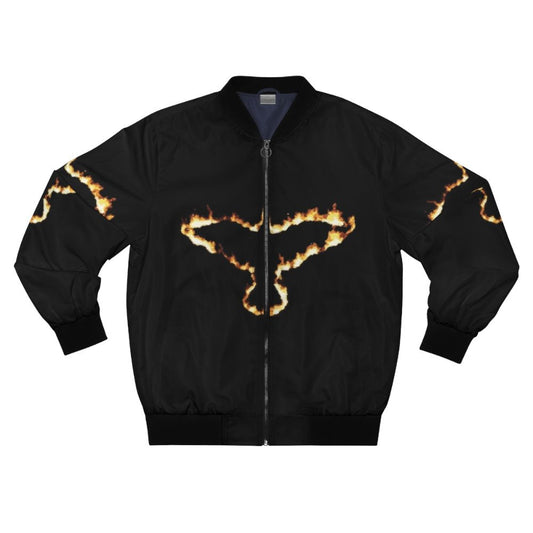 Fire Crow Bomber Jacket - Edgy Gothic Dark Fashion Outerwear