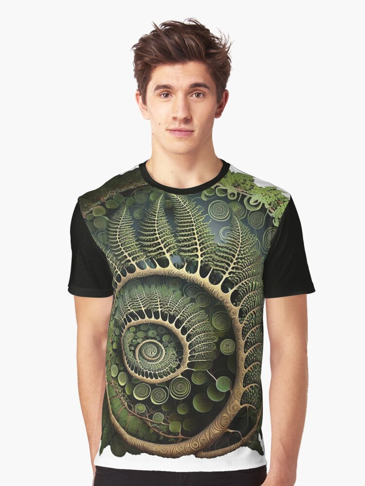 Fibonacci Fern Pattern Graphic T-Shirt - Men