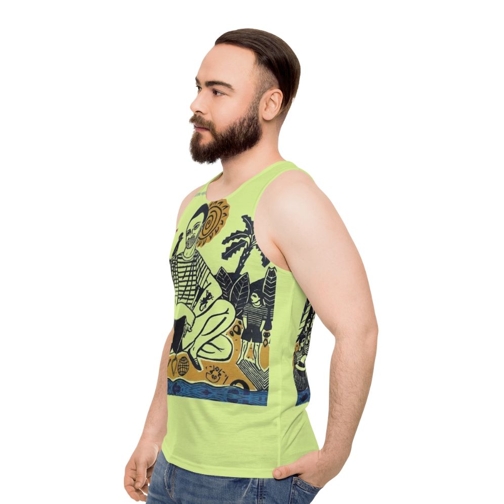 Unisex reggae tank top with Toots and the Maytals design - men side