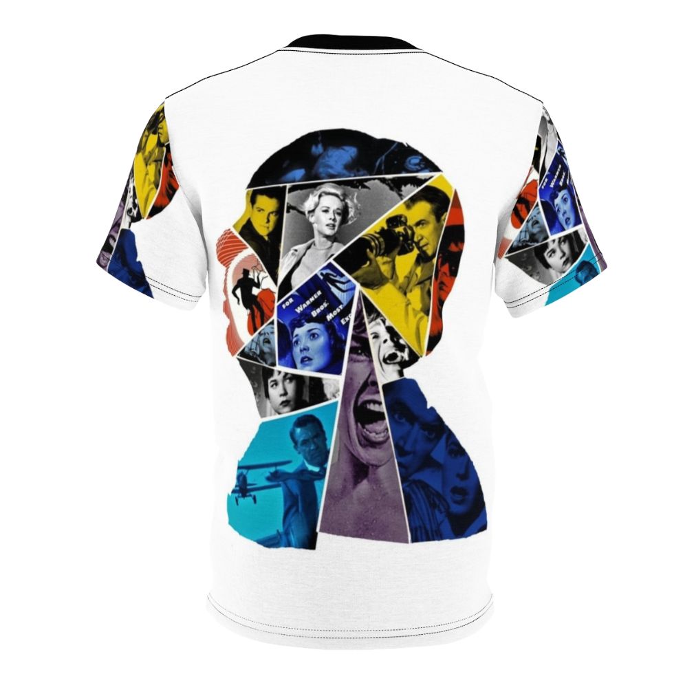 Vintage collage t-shirt design featuring a collage of classic film and cinema imagery - Back