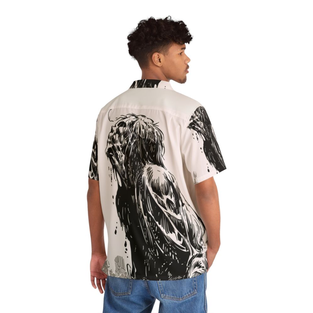 Spooky Bernie Hawaiian Shirt for Horror Fans - People Back