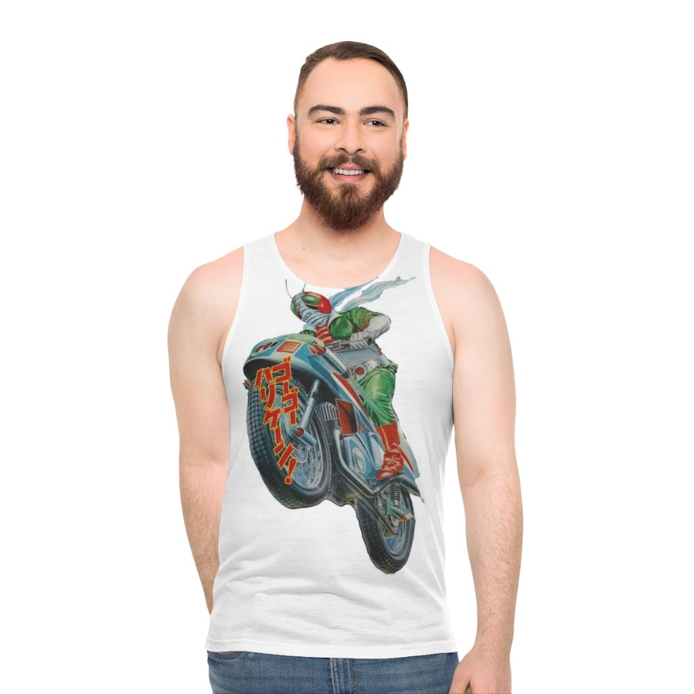 Kamen Rider V3 Superhero Motorcycle Unisex Tank Top - men