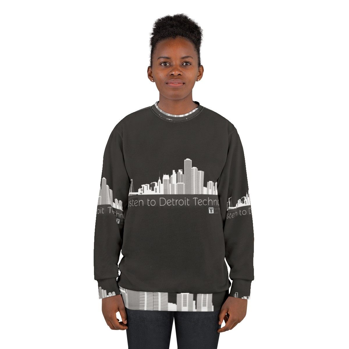 Detroit Techno DJ Sweatshirt with Hypnotzd Music Logo - women