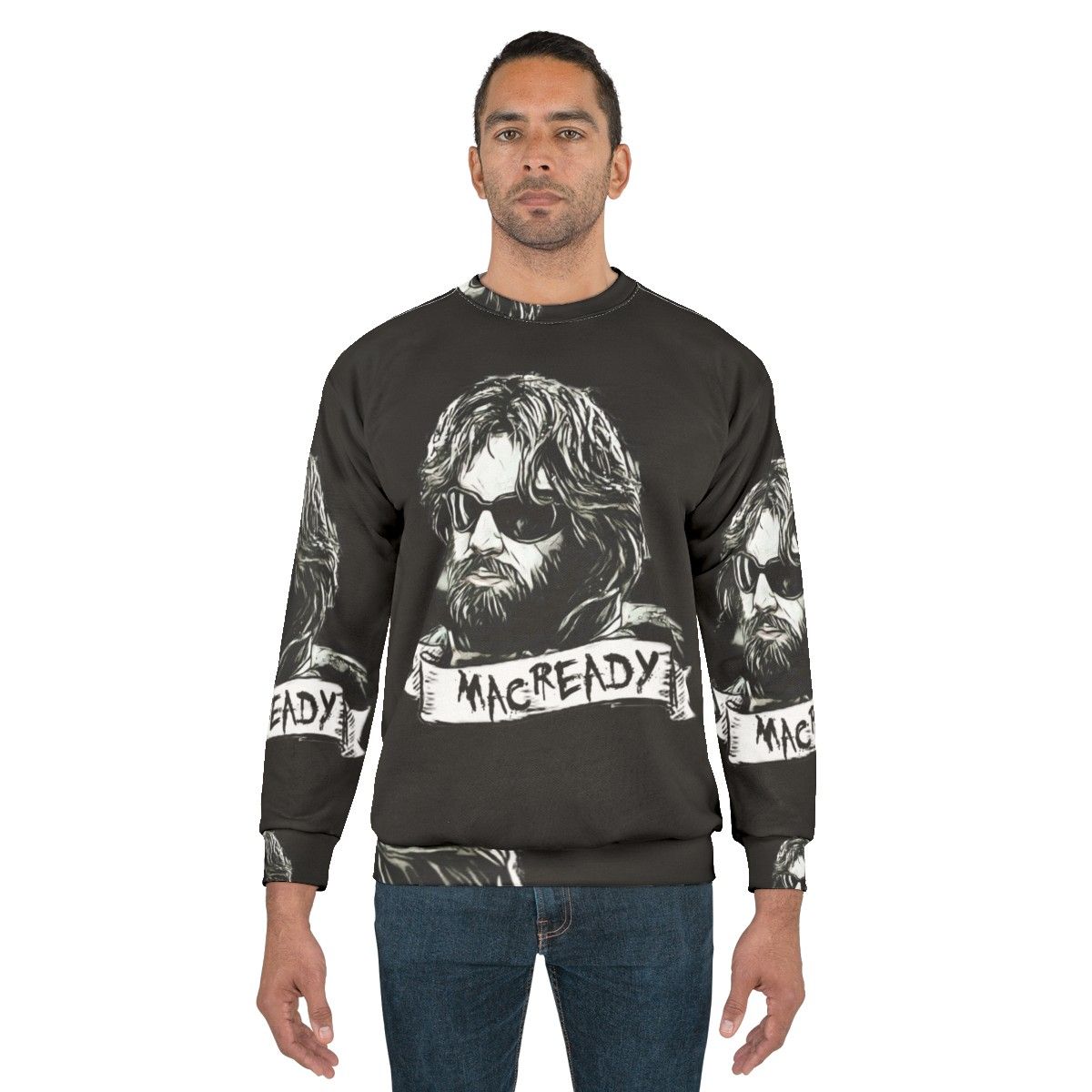 "The Thing Macready Sweatshirt featuring John Carpenter's 80s horror classic" - men