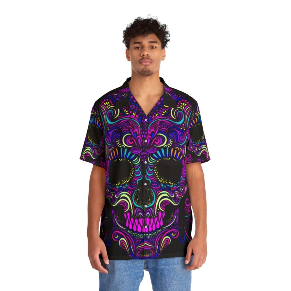 Aphex Twin Trippy Pattern Hawaiian Shirt - Lifestyle